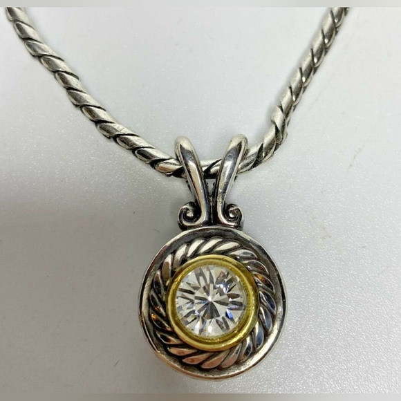 Brighton Accessories - Brighton Two-Tone Necklace With Circular stone